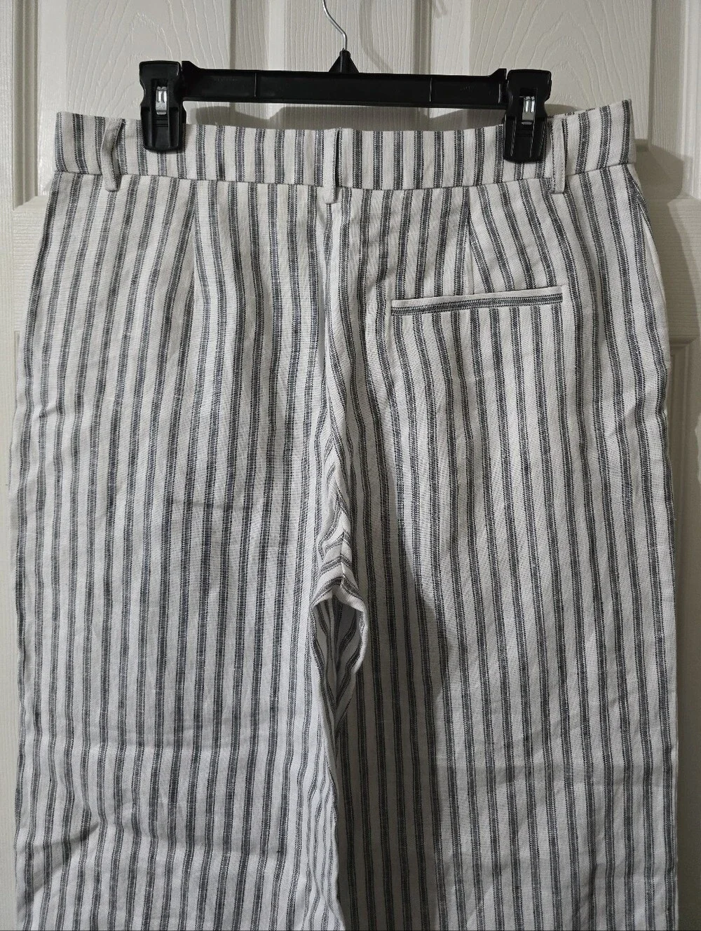 Reformation | Carter Linen Mid Rise Wide Leg Striped Trouser Pants, Sz 8, EUC! - Picture 10 of 15